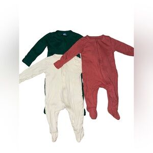 Baby 3-6M Neutral Zipper Sleeper Bundle Old Navy Footed Pajamas